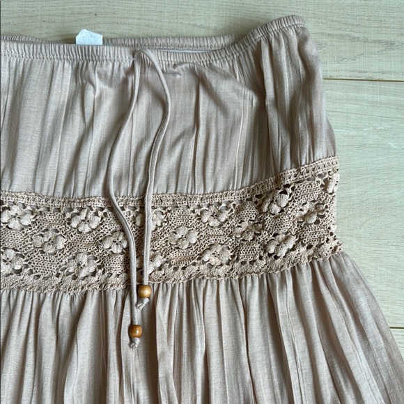 Tan A-Line Boho Skirt - Picture 3 of 9